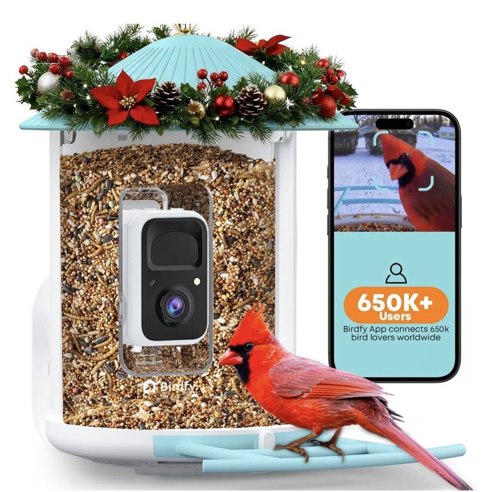 Netvue Birdfy Smart Bird Feeder with 2K AI Camera, Auto Capture Videos & Motion